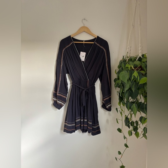 Free People Delilah Minidress in Deep Navy - Picture 4 of 8